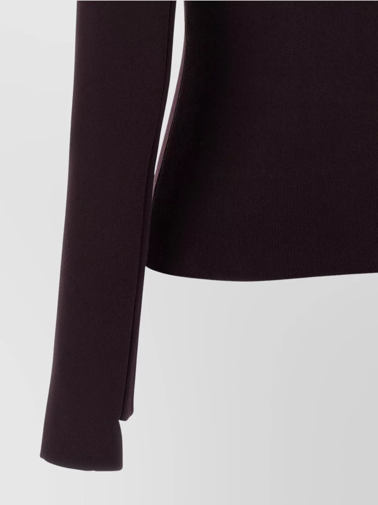 Courrèges Maroon Interlock Viscose Sweater In Burgundy