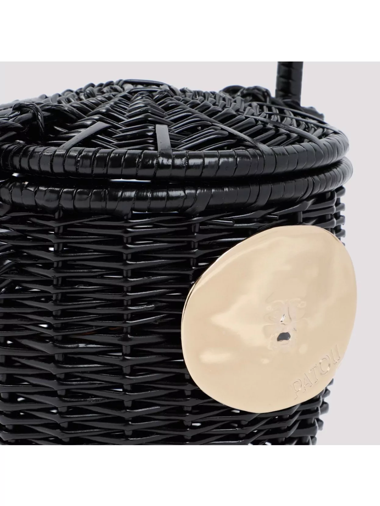 Patou Round Wicker Bucket Bag