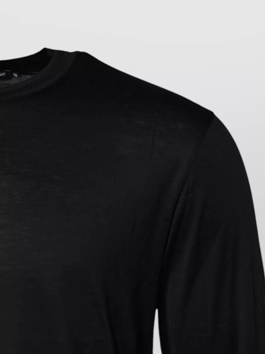 Dolce&Gabbana Silk Crew Neck Long-Sleeve T-Shirt