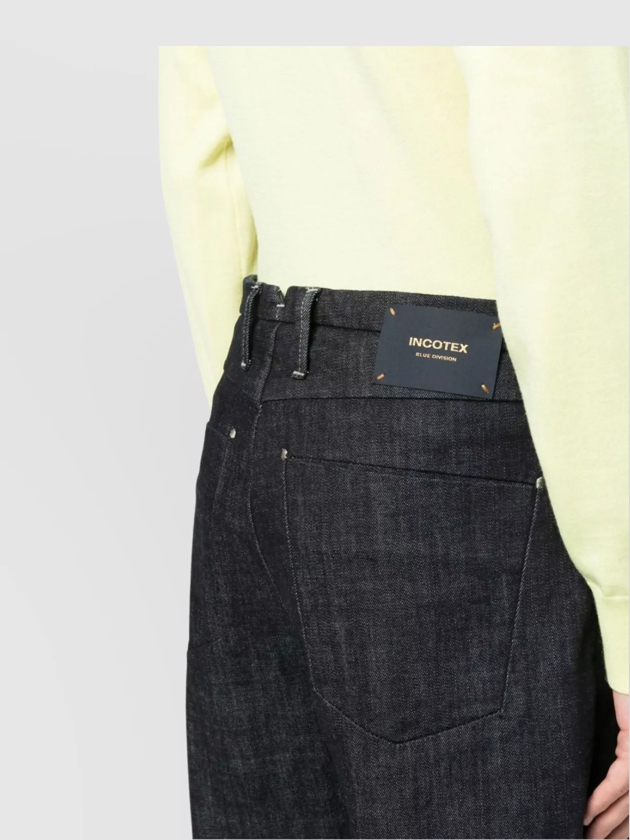 Incotex Denim Trousers Metal Ring Detail