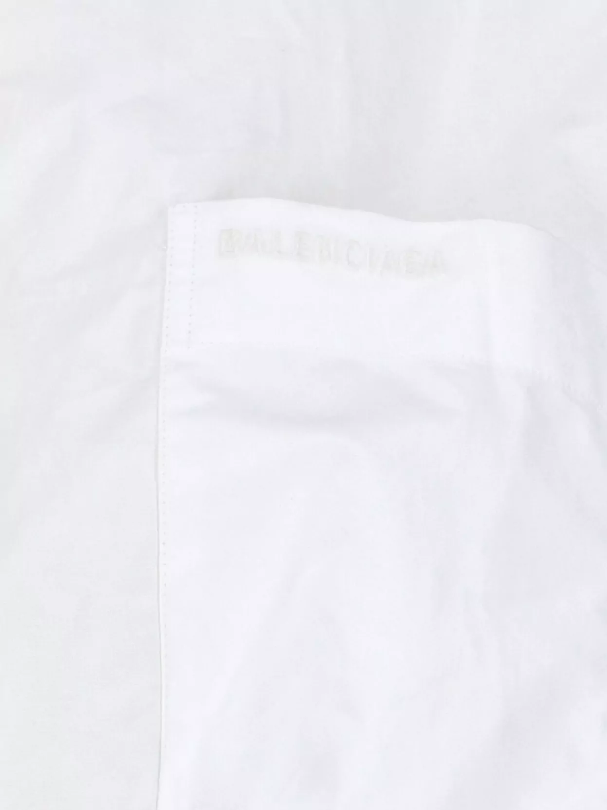 Shop Balenciaga Shirt With Long Sleeves And Pointed Collar In White