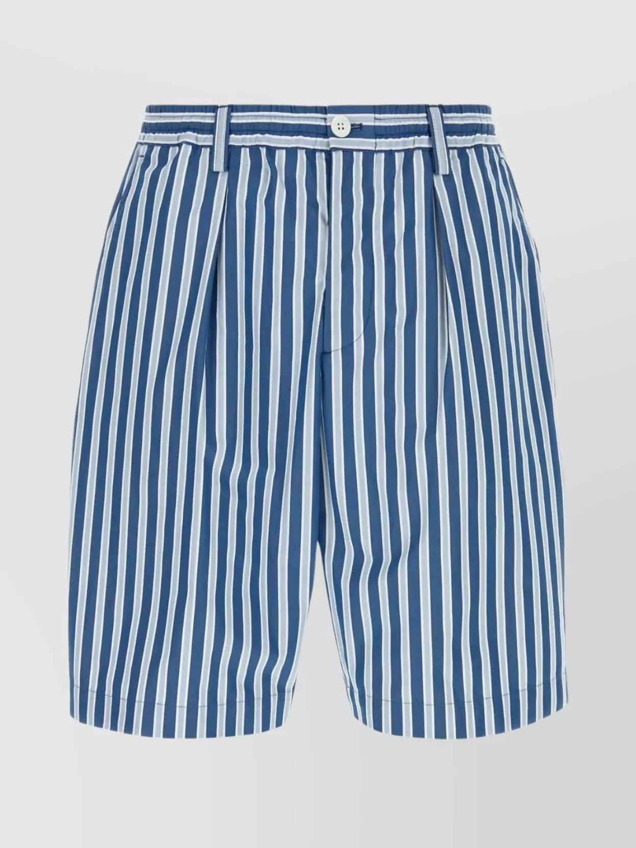 Shop Marni Striped Cotton Bermuda Shorts