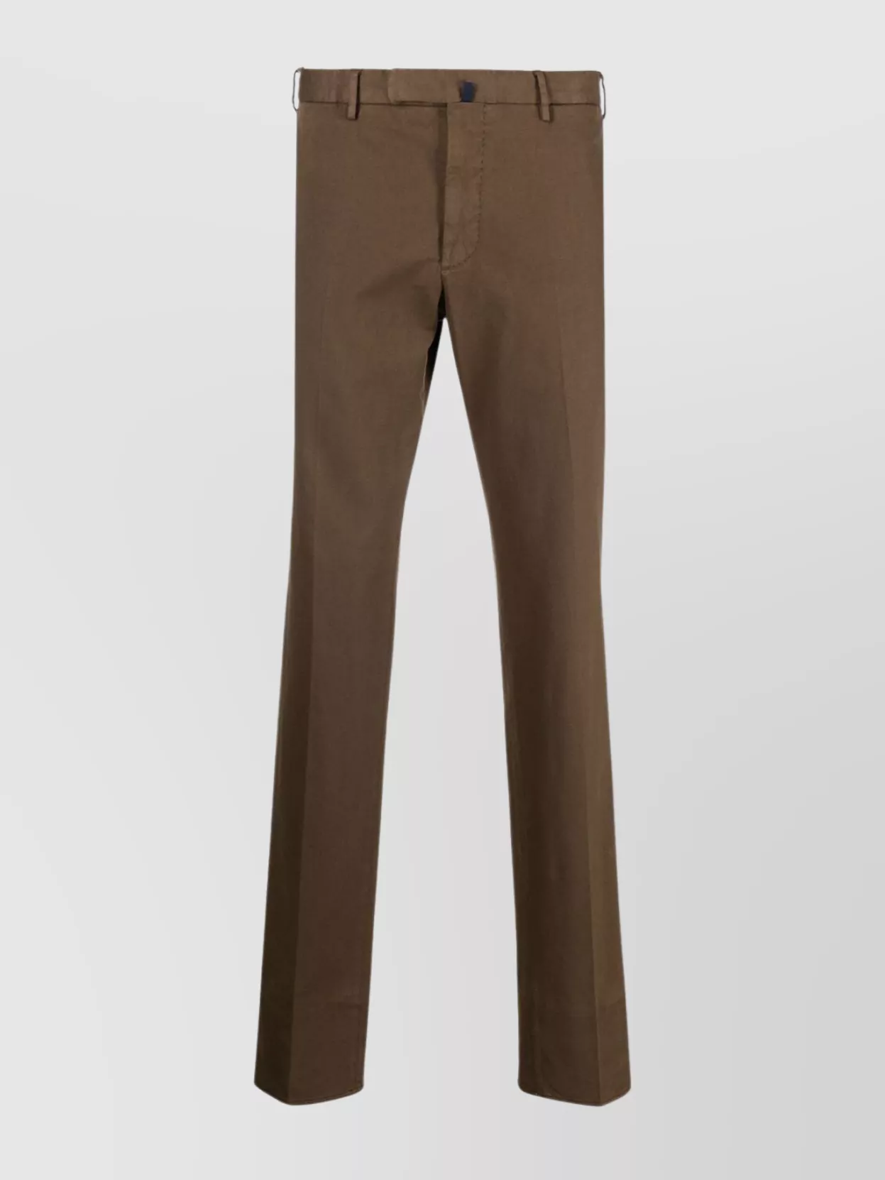 Incotex Slim Cut Chino Trousers Back Side Pockets In Brown