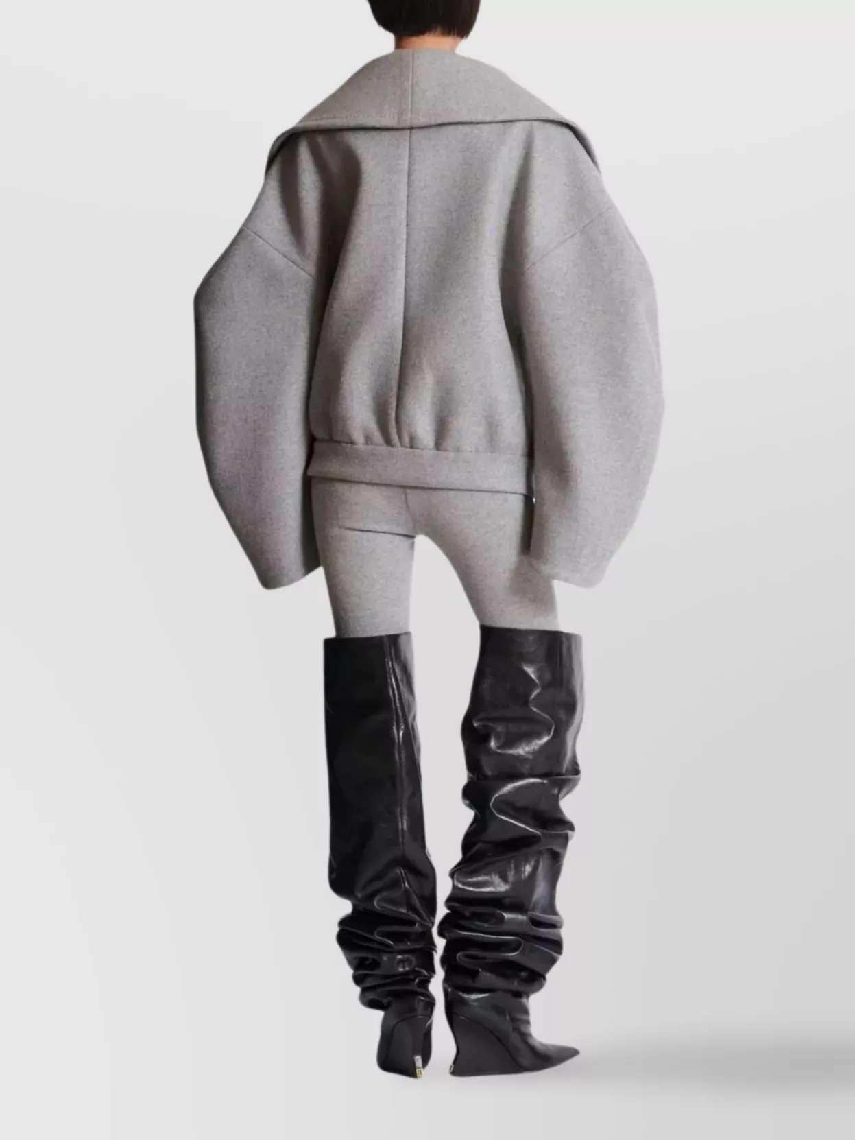 Balmain Oversized Wool Caban Featuring Pockets