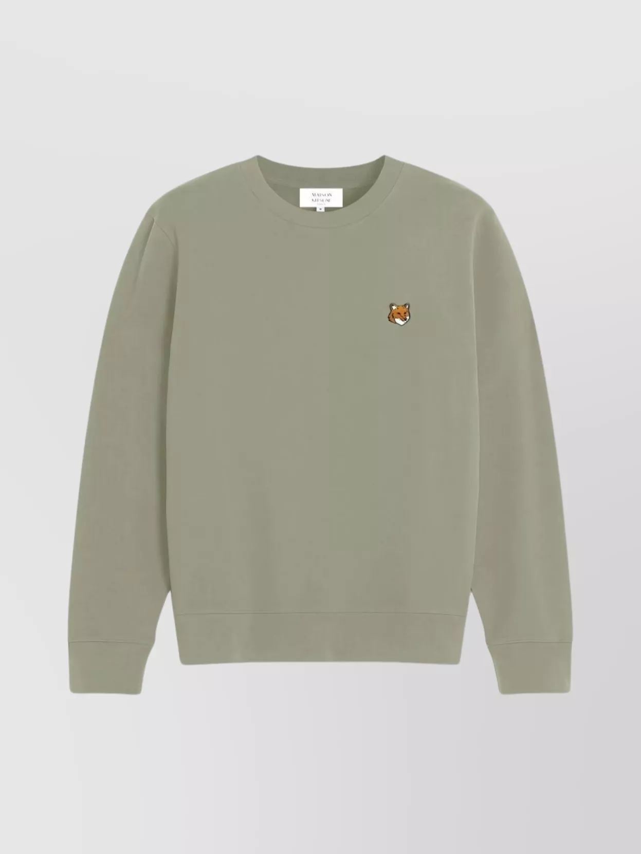 Maison Kitsuné Crew Neck Long Sleeve Ribbed Sweatshirt