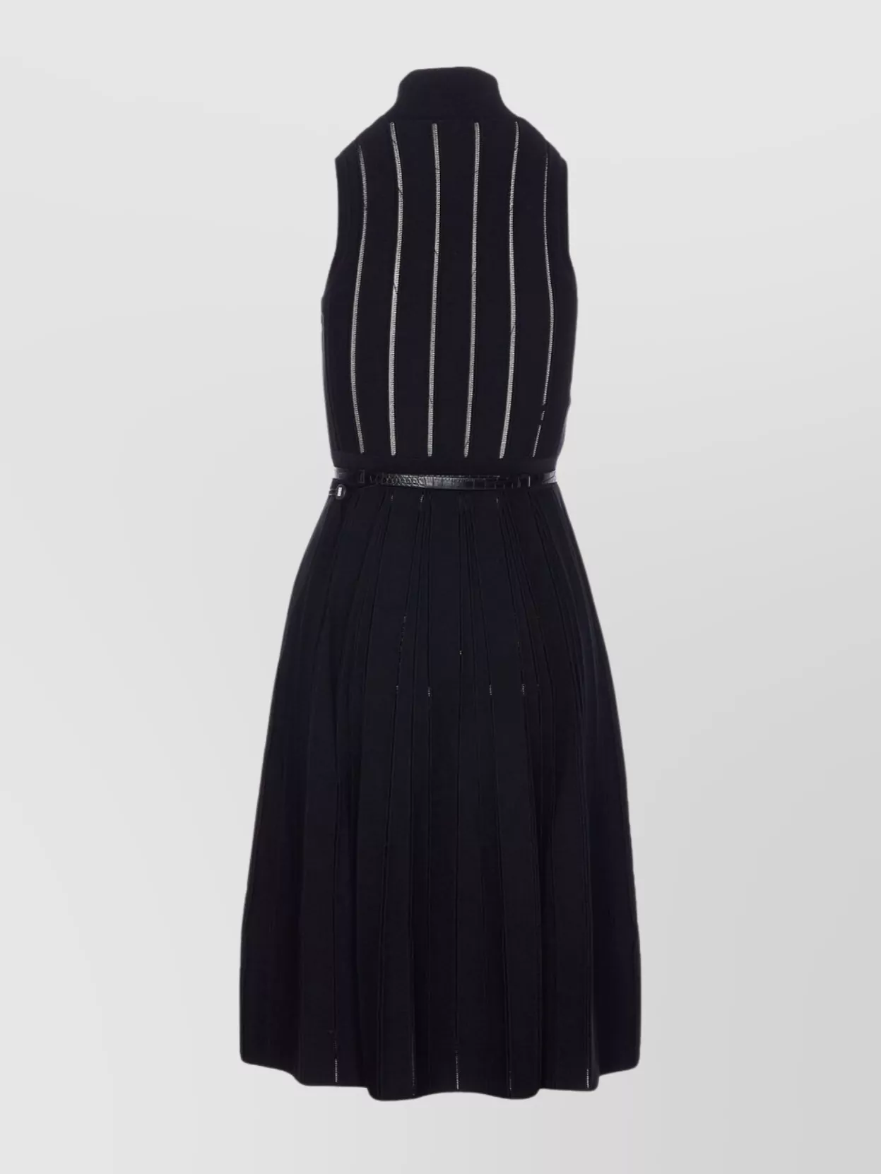 Elisabetta Franchi Knitted dress with belt and stripes | The