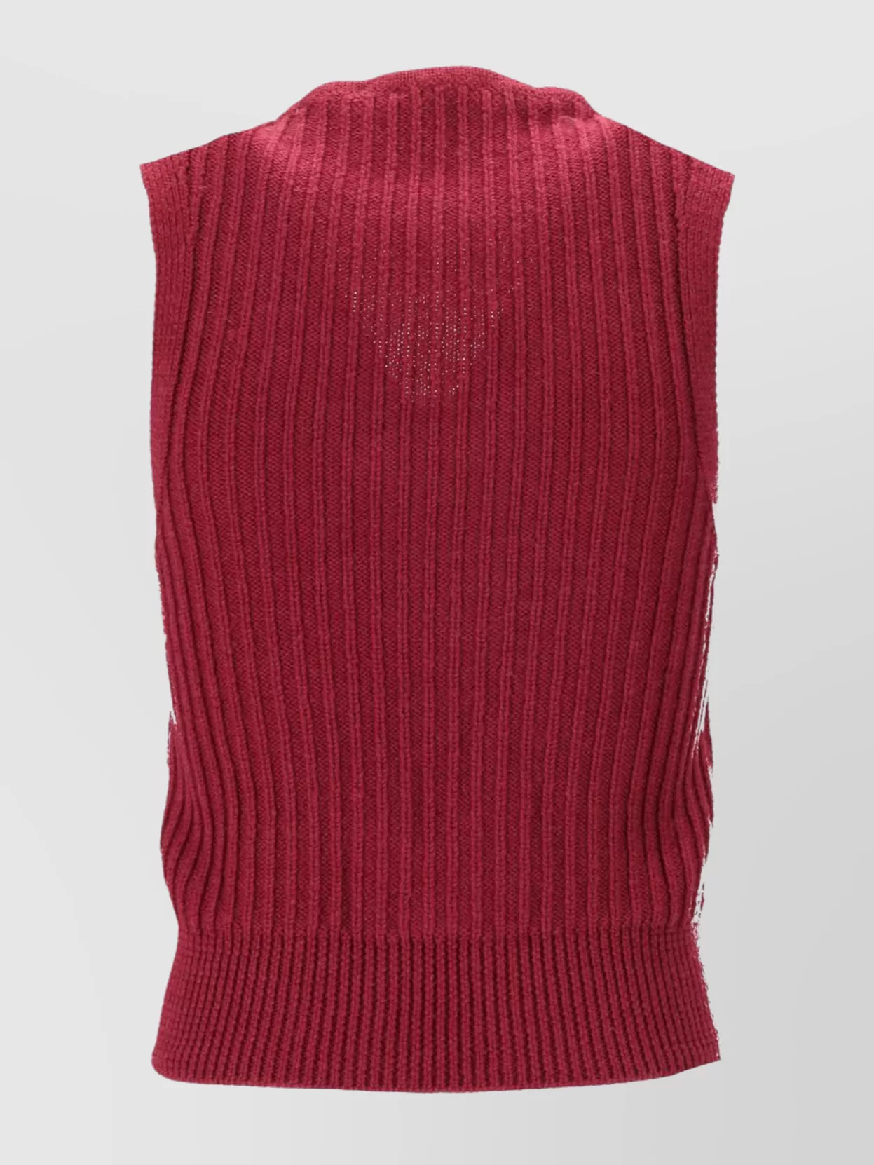Isabel Marant Sleeveless Knit Jacket Scoop Neck In Red