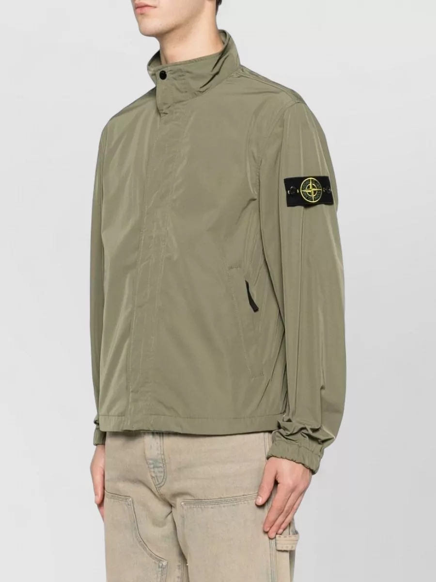 Stone Island Short Jackets High Collar Elasticated Cuffs Pockets