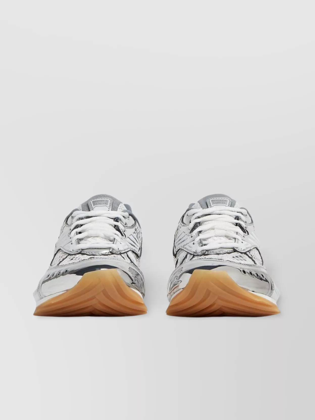 Bottega Veneta Mesh Panel Reflective Rubber Sole Sneakers