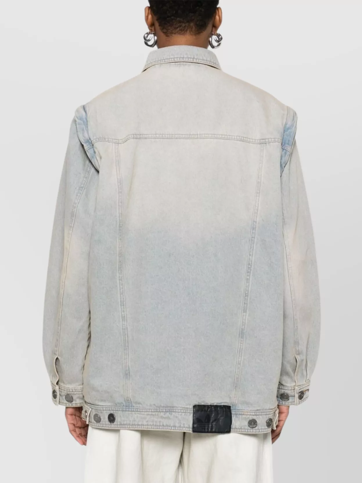 ADIDAS ORIGINALS DENIM JACKET STRIPED SLEEVES 