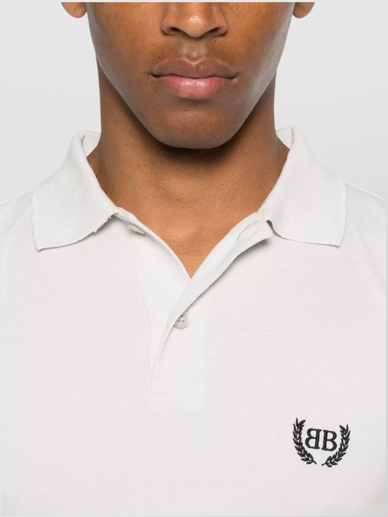 Shop Balenciaga Polo Shirt With Side Slits And Straight Hem