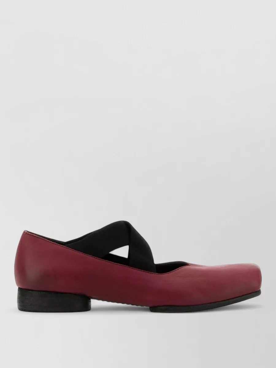 Uma Wang Leather Square-Toe Ballet Flats