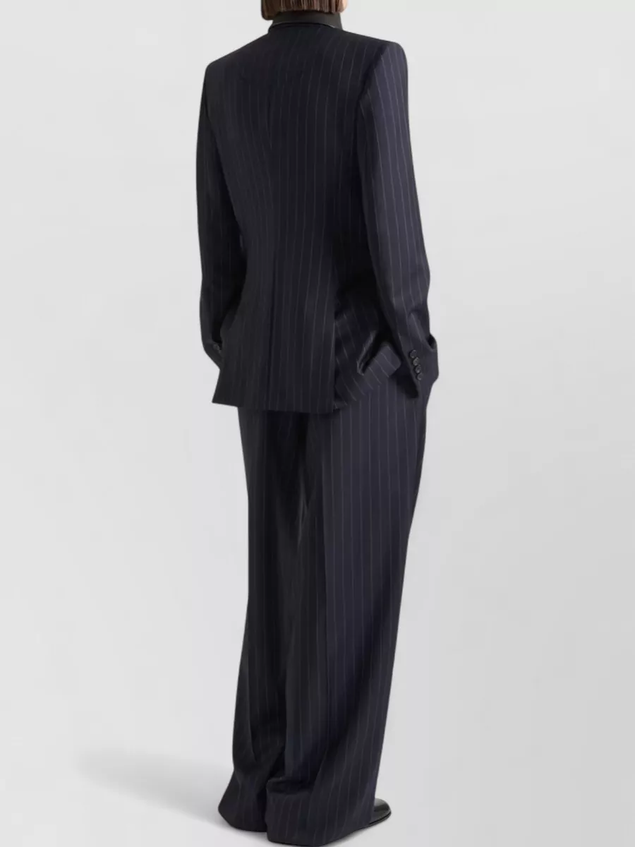 Givenchy Pinstripe Double-Breasted Wool Blazer