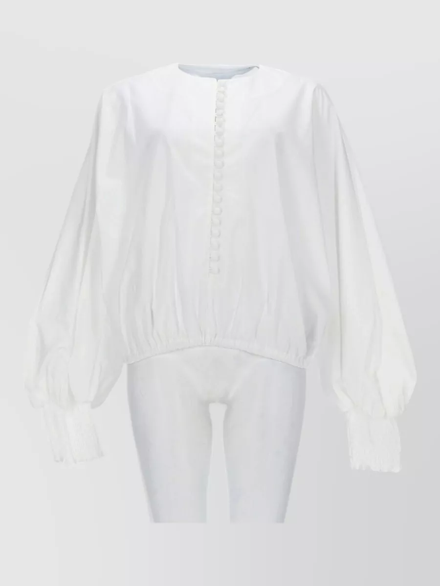 Balmain cotton batwing sleeve shirt