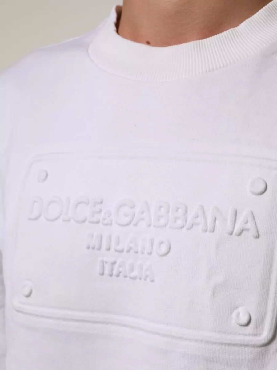 Dolce&Gabbana Cotton logo embossed sweatshirt