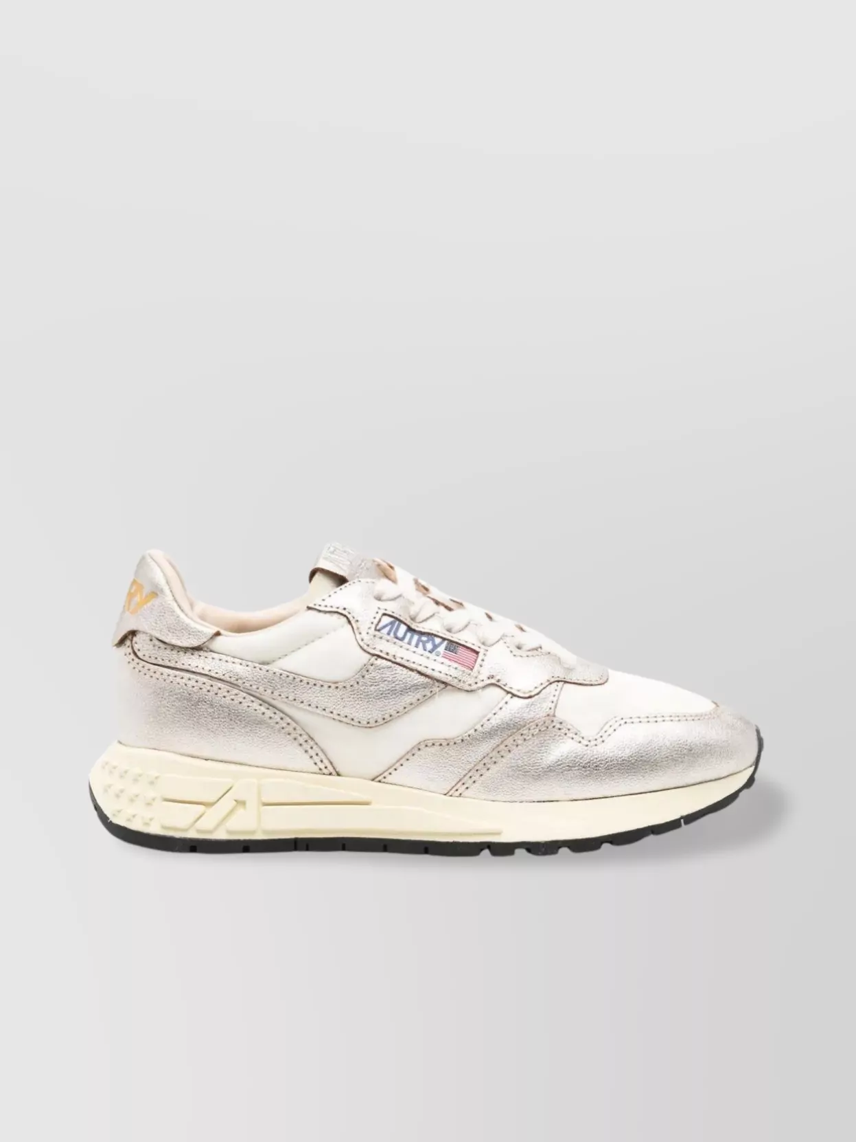 Autry Metallic Leather Low-Top Sneakers