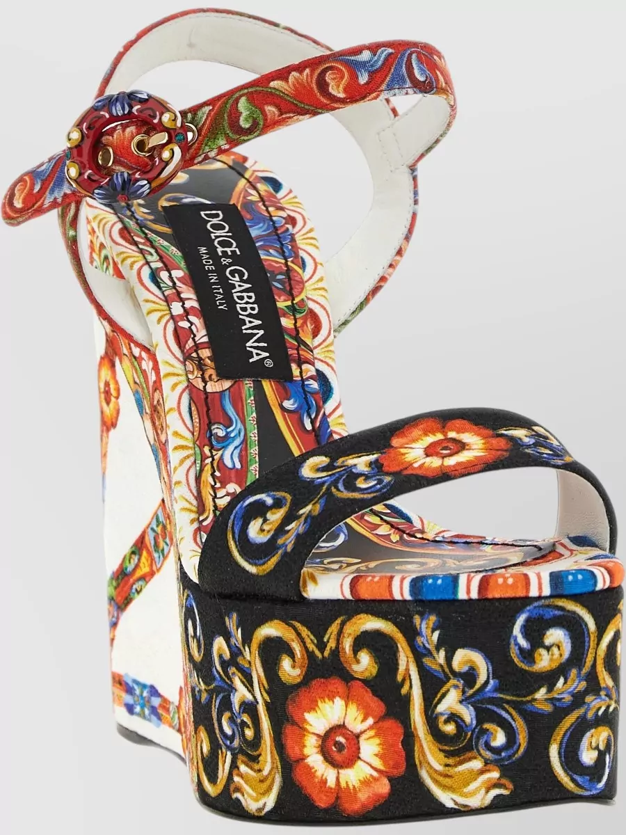 Dolce&Gabbana Printed Platform Sandals