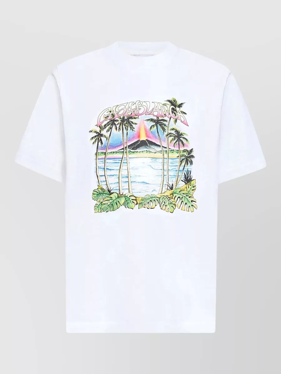 Casablanca volcano-print cotton t-shirt