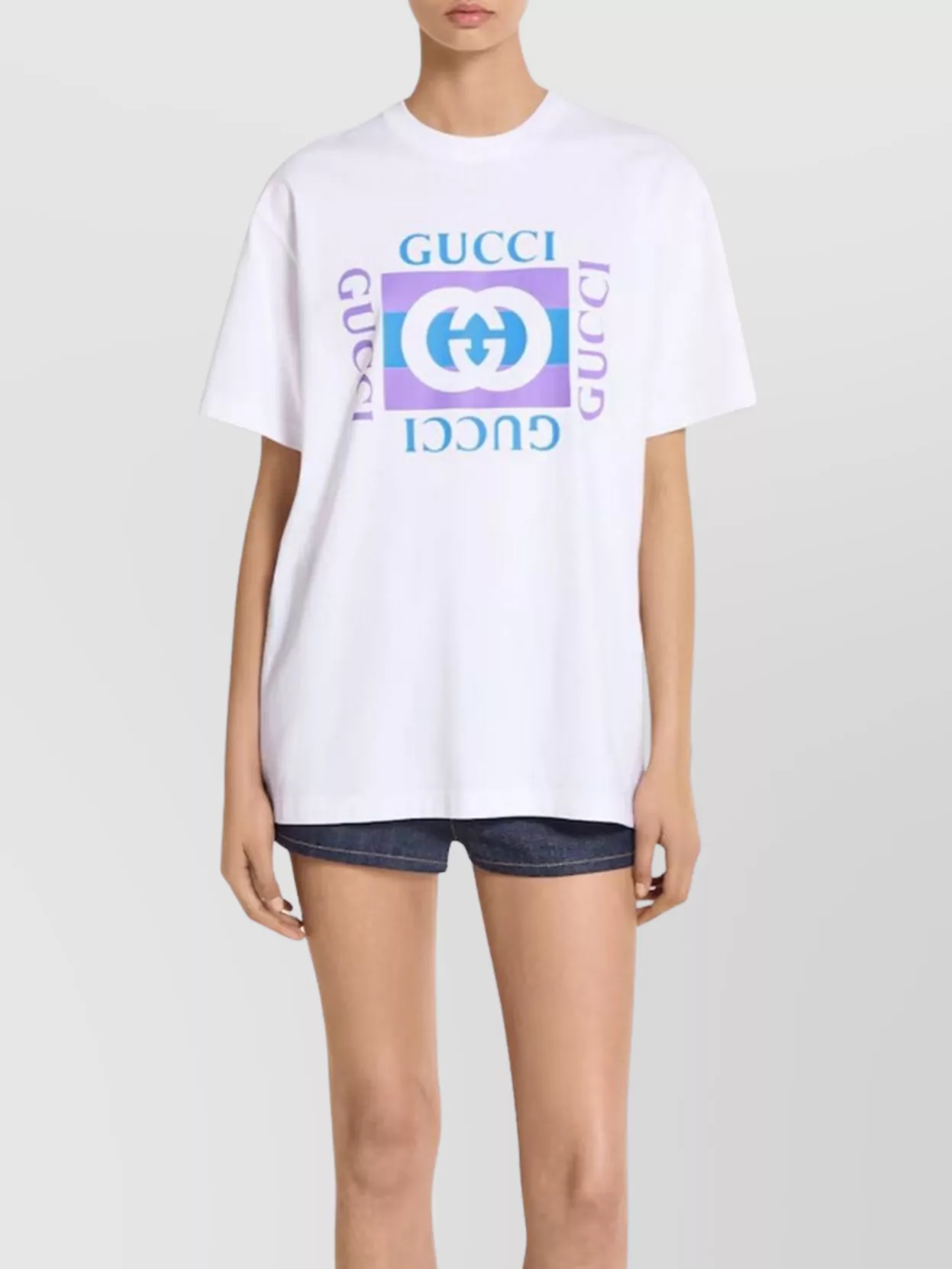 Gucci Crew Neck Graphic Print T-Shirt