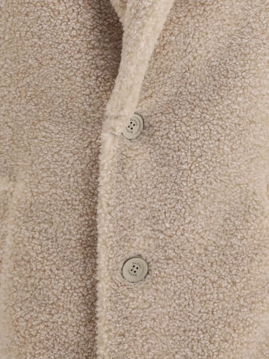 Herno Single-Breasted Teddy Coat