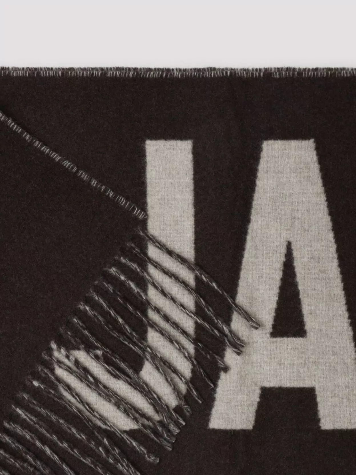 Jacquemus Wool Fringed Rectangular Scarf