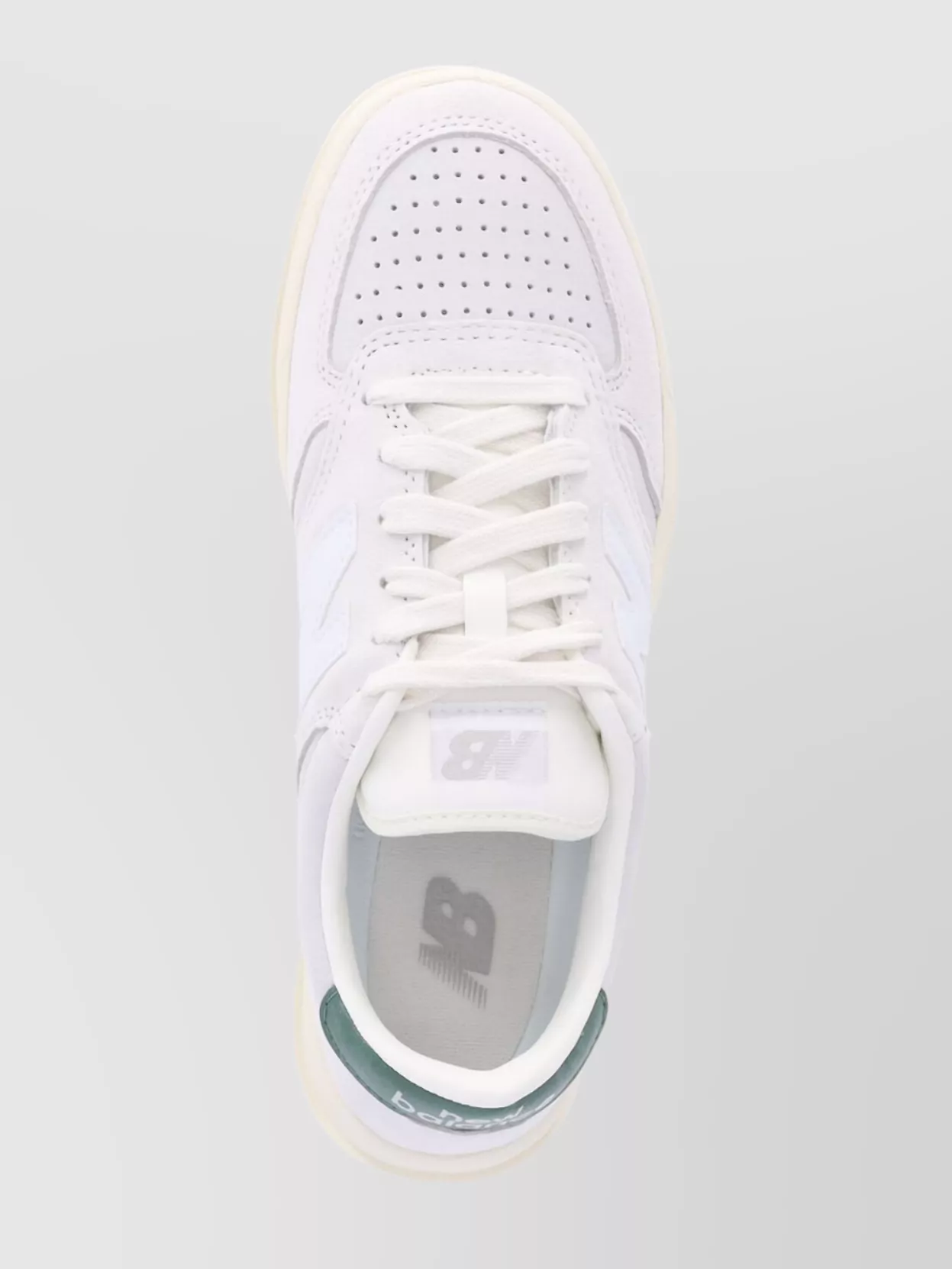 New Balance Low Top Perforated Toe Box Sneakers In White