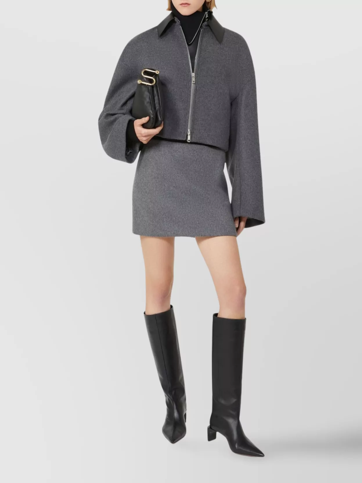 Sportmax Double-Knit Wool Cropped Jacket