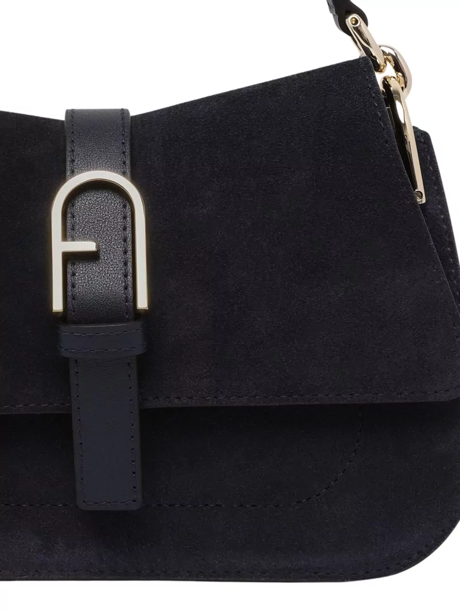 Furla Flow Mini Leather And Suede Shoulder Bag