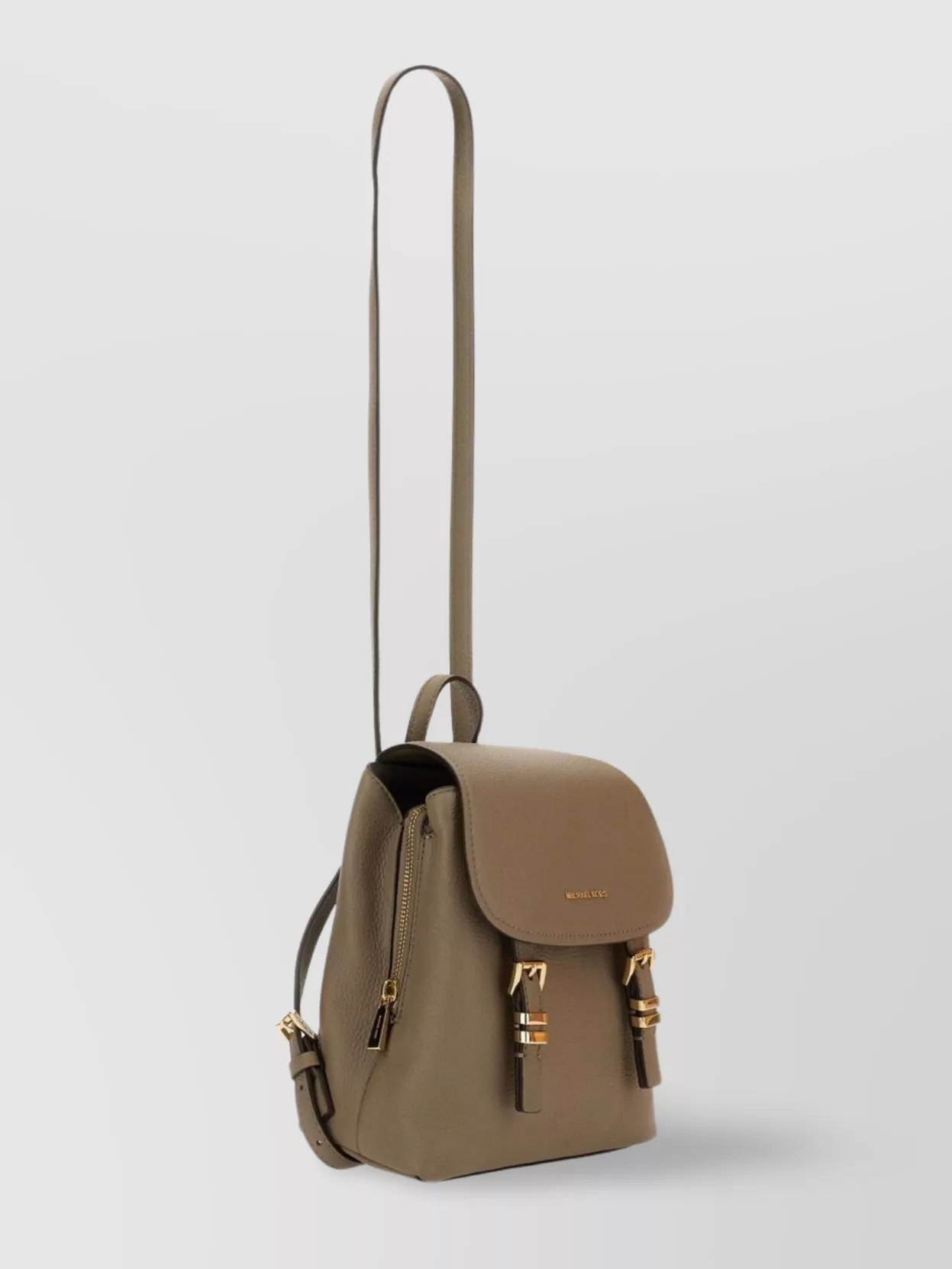 Michael Kors Leather Backpack With Adjustable Straps And Front Buckle