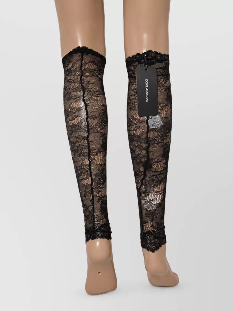 Dolce&Gabbana floral lace knee socks