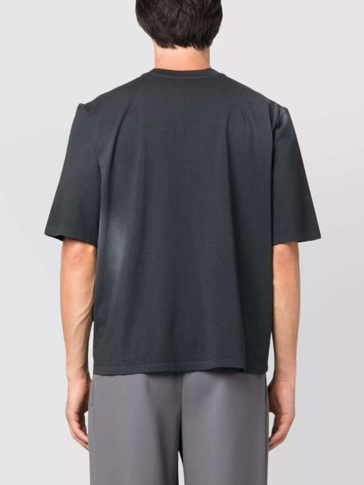 Entire Studios Crew Neck Organic Cotton Washed T-shirt In Black