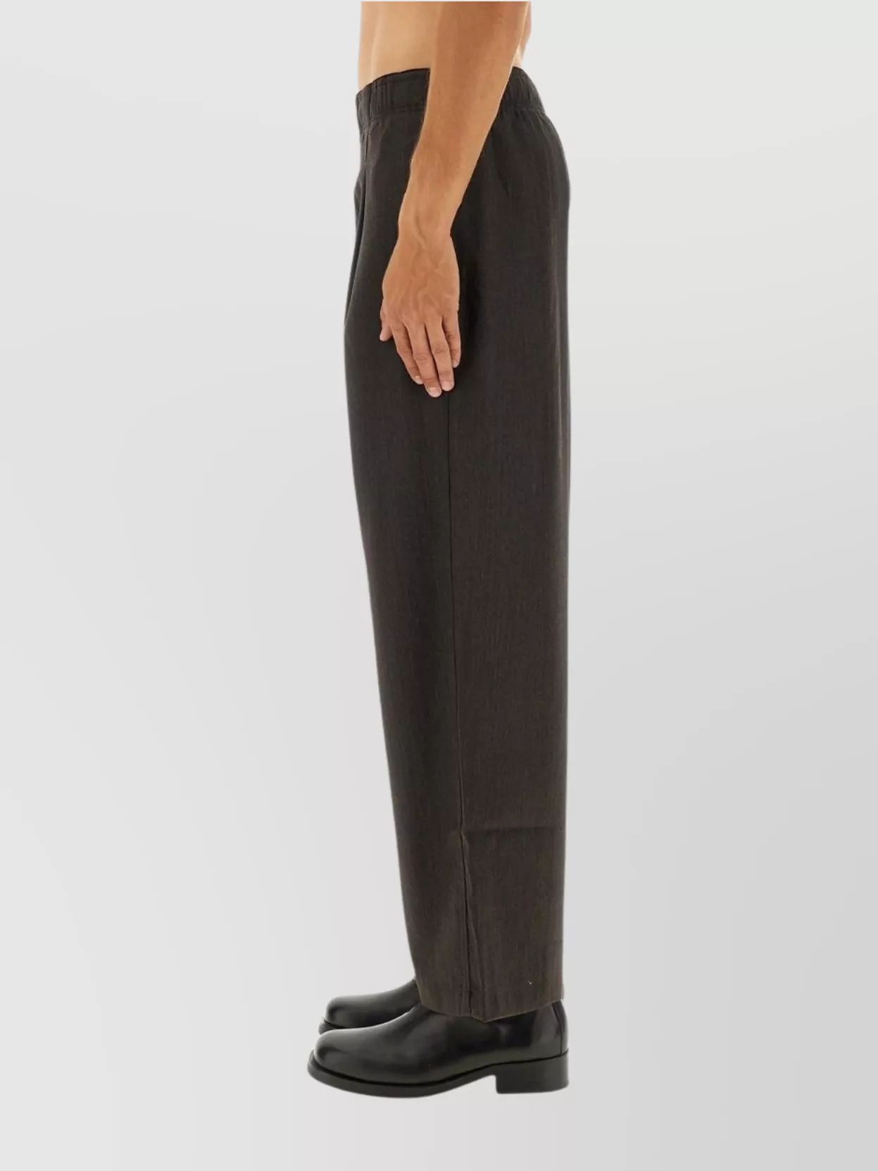 Our Legacy Wide Leg Trousers Elastic Waistband In Brown