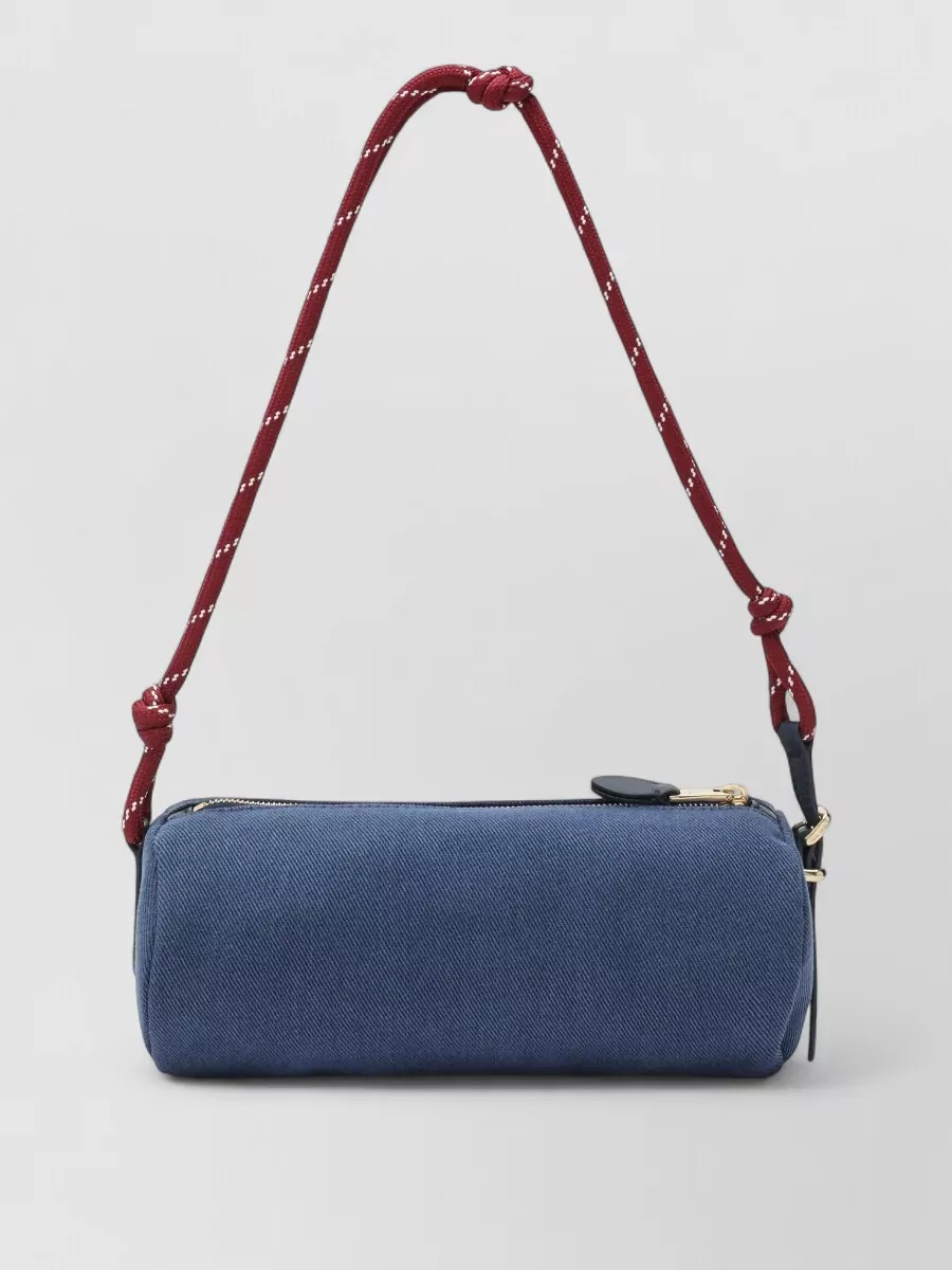 Miu Miu na cotton embroidered logo shoulder bag
