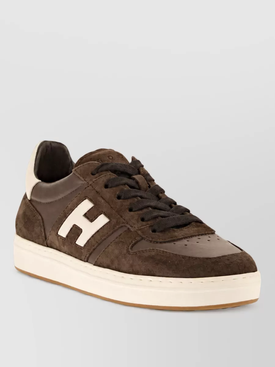 Hogan leather lace-up trainers