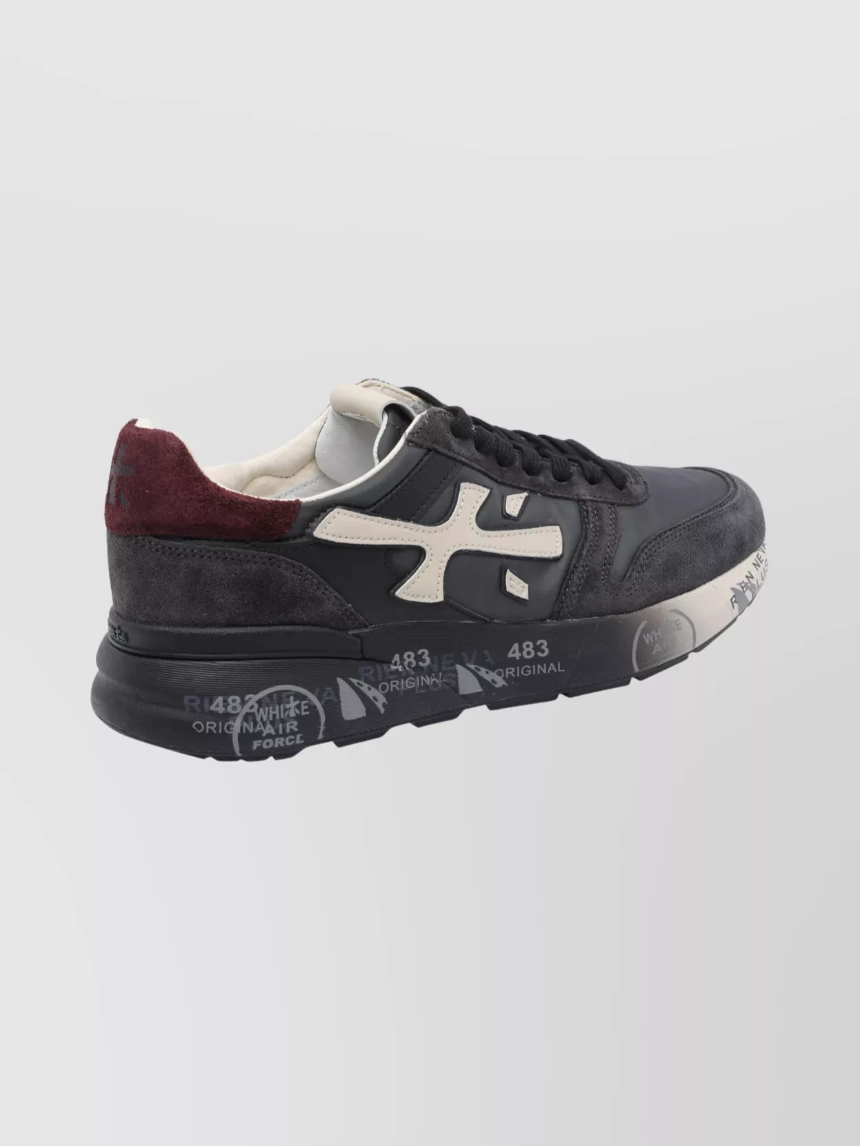 Premiata Mick Model Round Toe Sneakers With Suede Accents