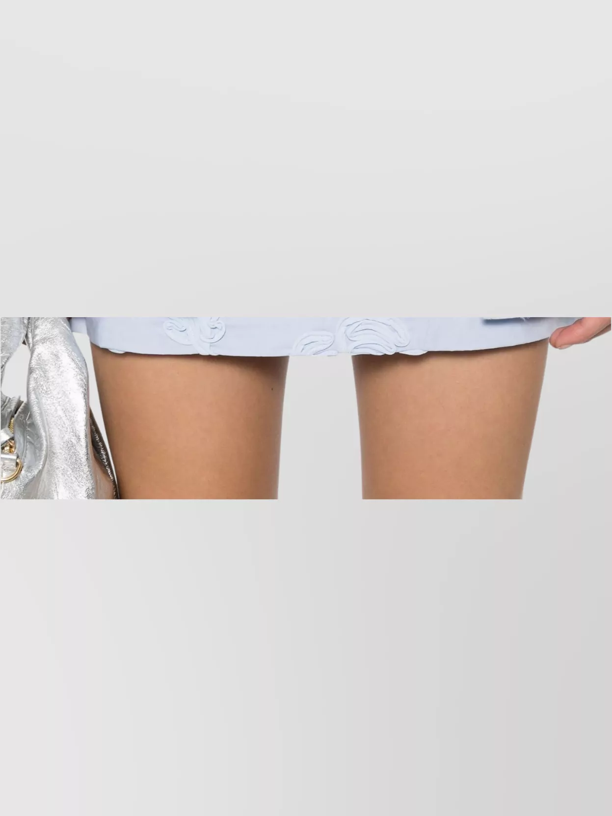 Rotate Embroidered Floral High Waist Mini Skirt