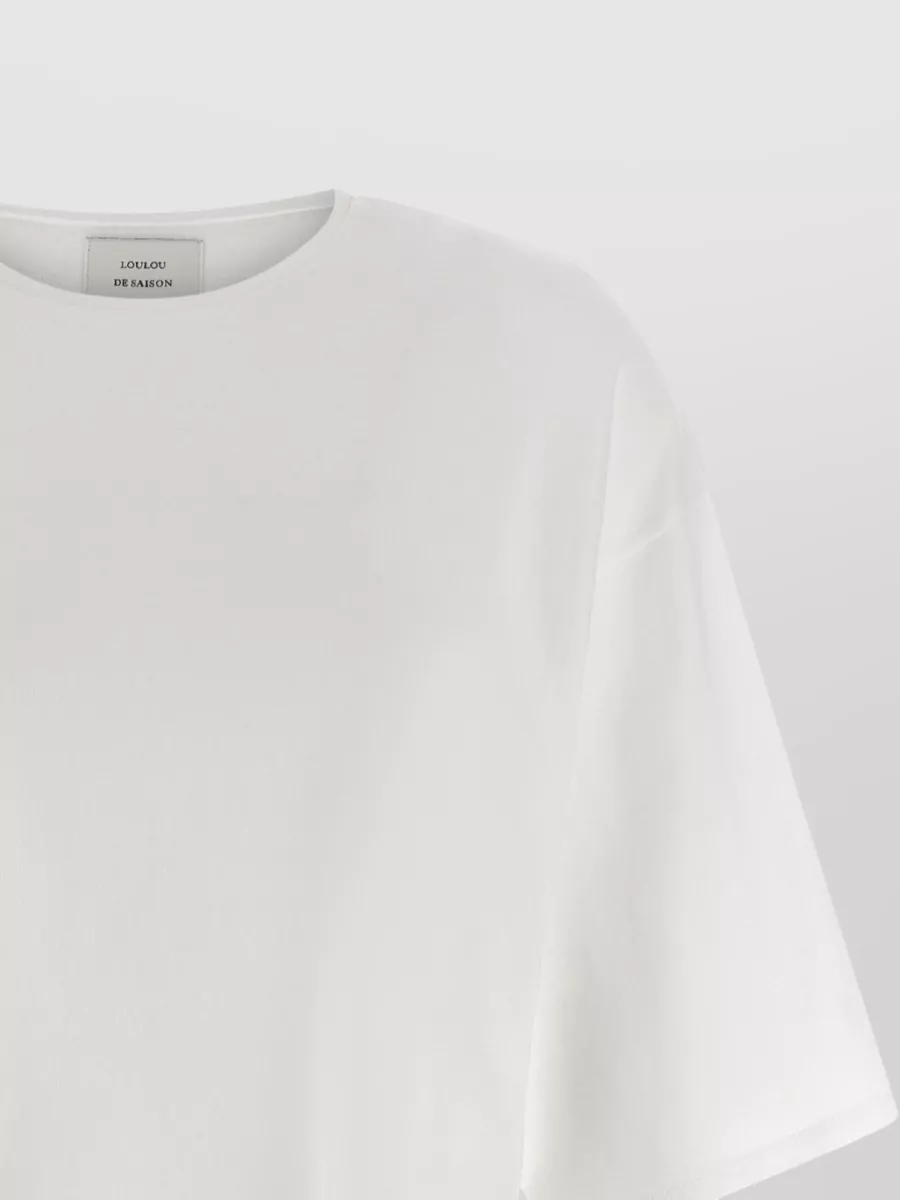 Loulou Studio Osis Short Sleeve Crew Neck Top