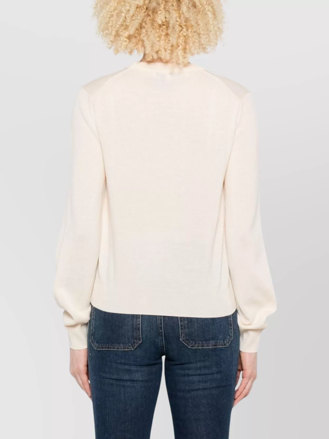 Maison Kitsuné Wool Crew Neck Jumper With Ribbed Cuffs