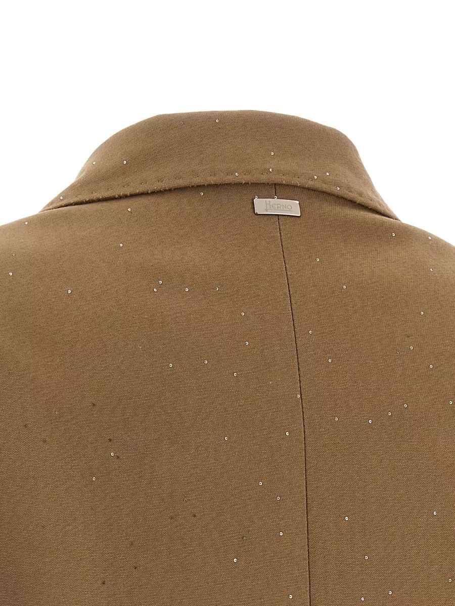 Herno Sequined Double-Breasted Blazer