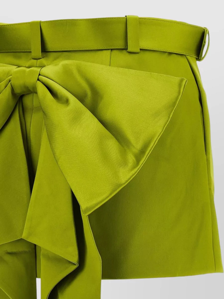 Self-Portrait Satin High-Rise Mini Skort
