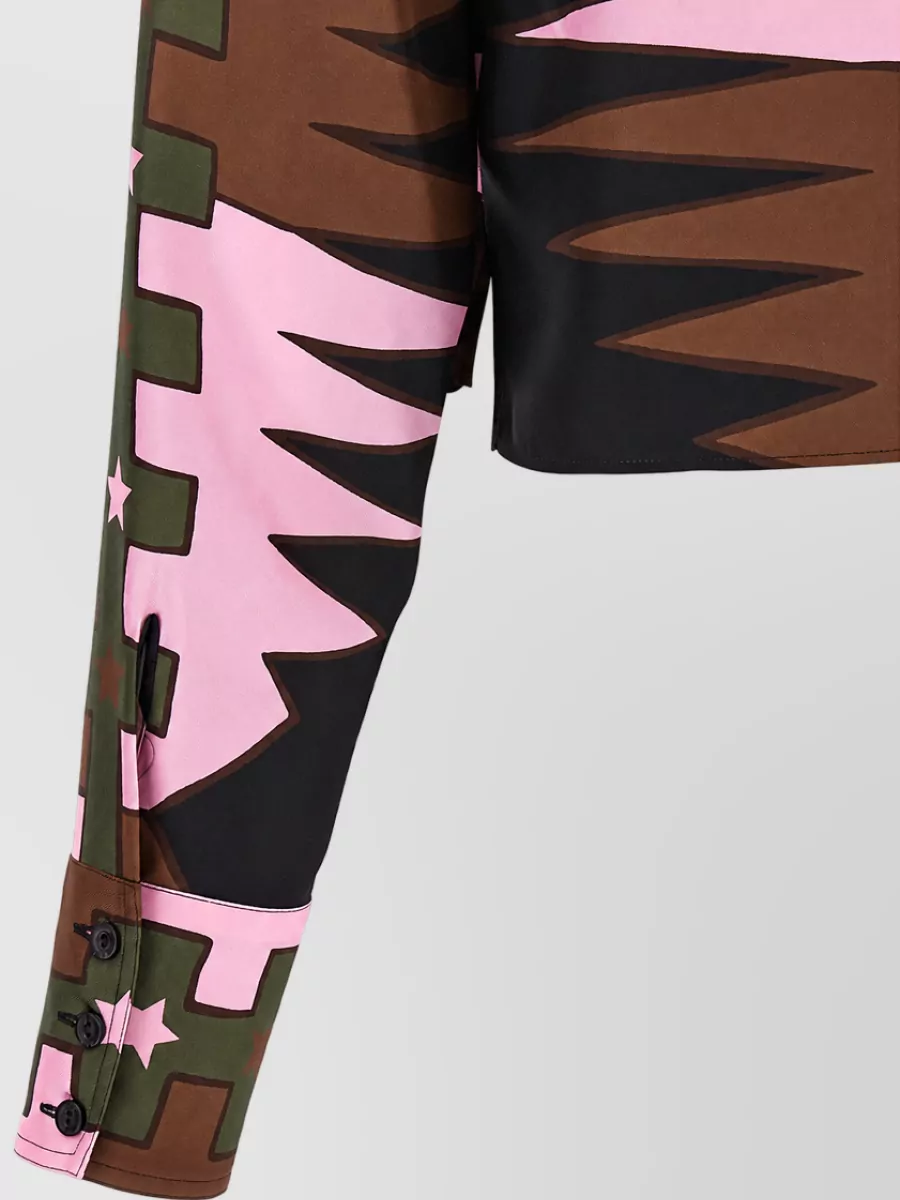 Pucci Silk printed cropped shirt