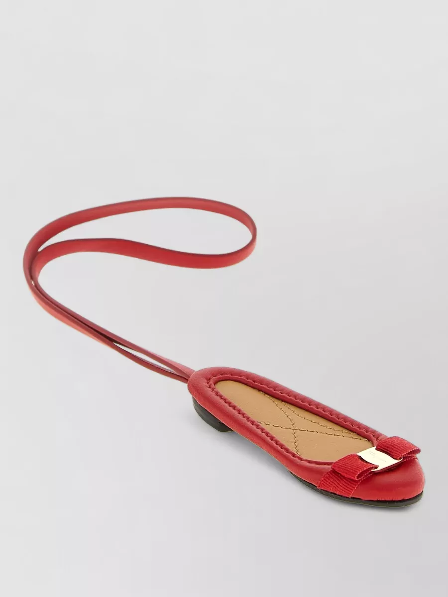 Ferragamo Varina Bow Bag Charm Gold Hardware