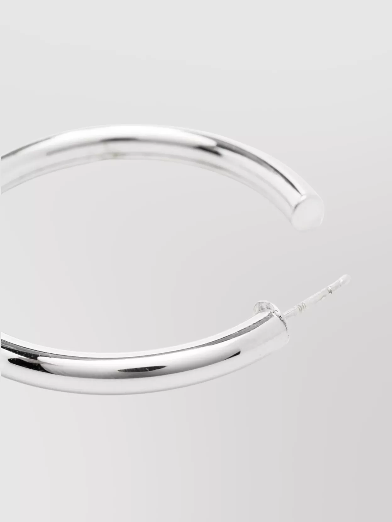 Lemaire Medium Silver Hoop Earrings Pair