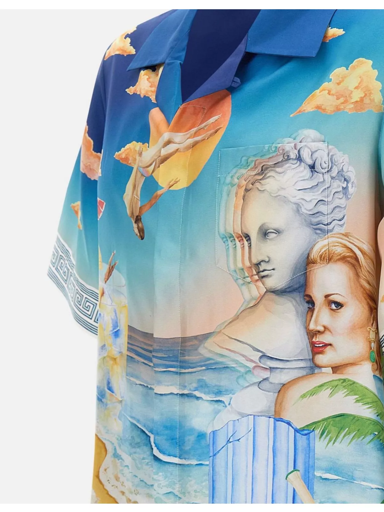 Casablanca Graphic Print Multicolour Silk Shirt