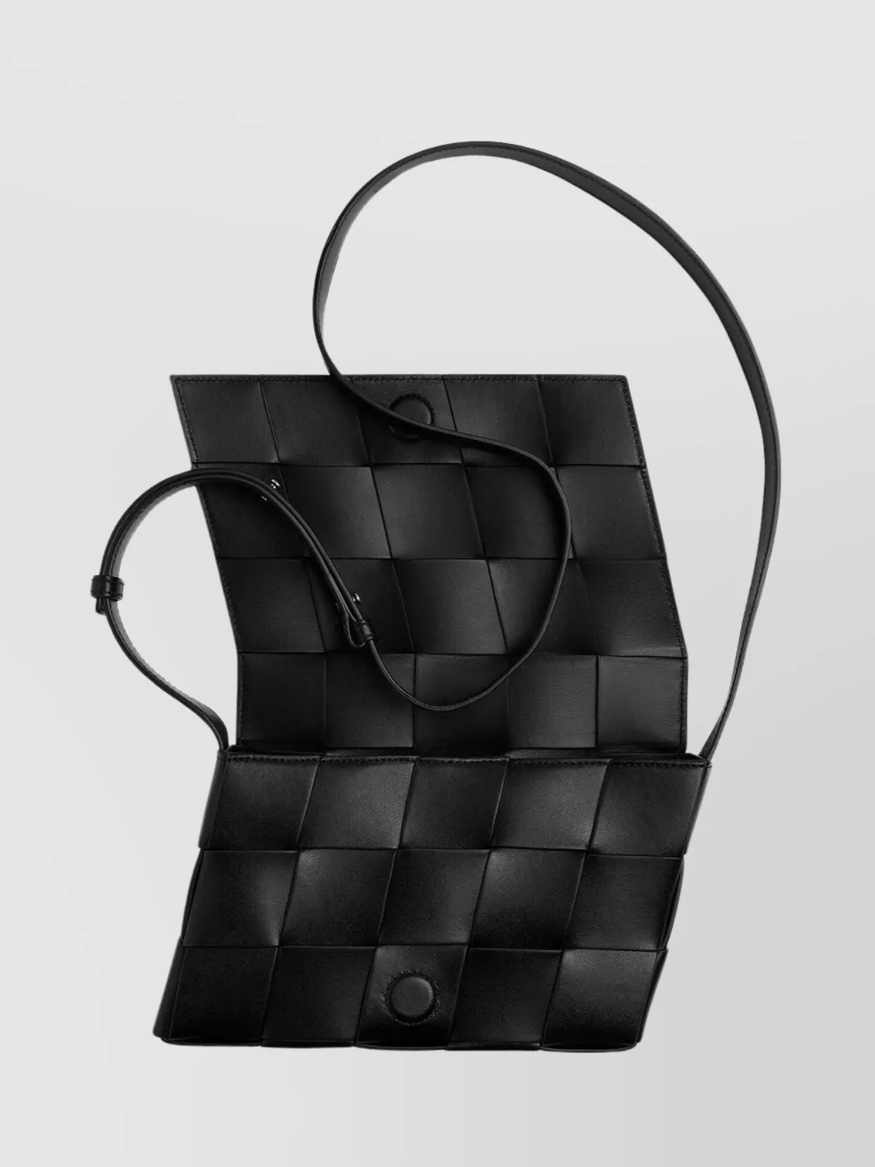 Bottega Veneta Woven Rectangular Clutch Adjustable Strap