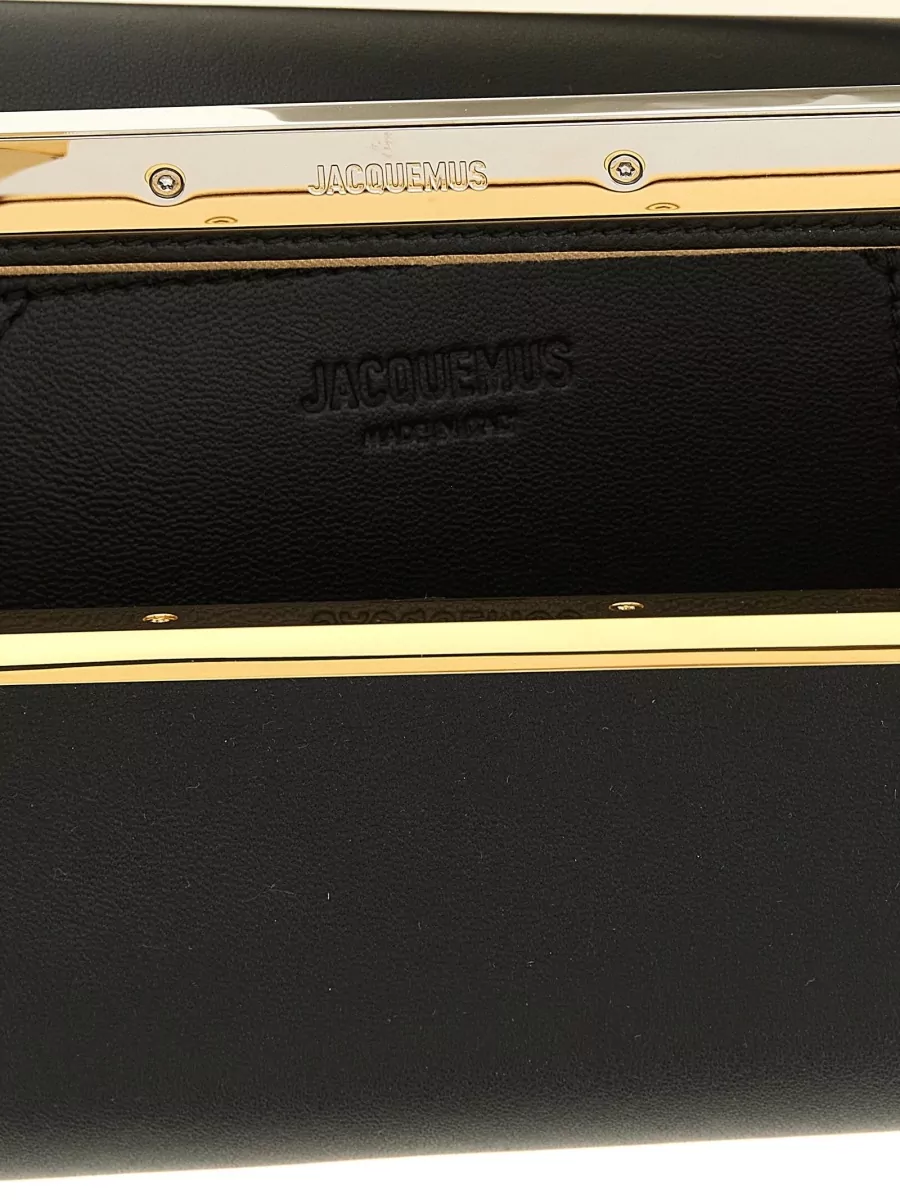 Jacquemus La Pochette Salon Lamb Leather Clutch Bag