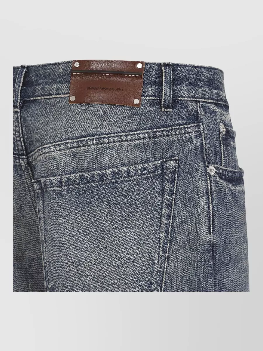 Dries Van Noten Denim Peyter Mid-Rise Straight-Leg Jeans
