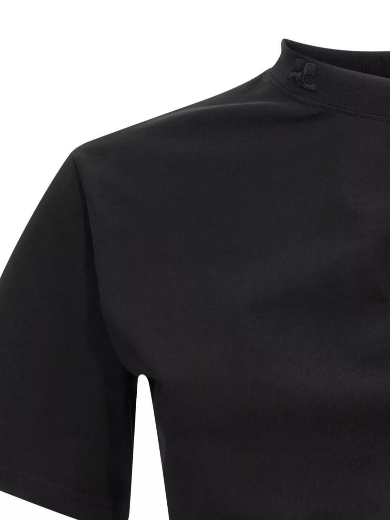 Courrèges 'Asymmetrical Twist' T-Shirt Round Hem