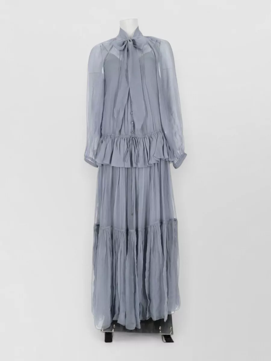 Chloé silk lavarriere maxi dress