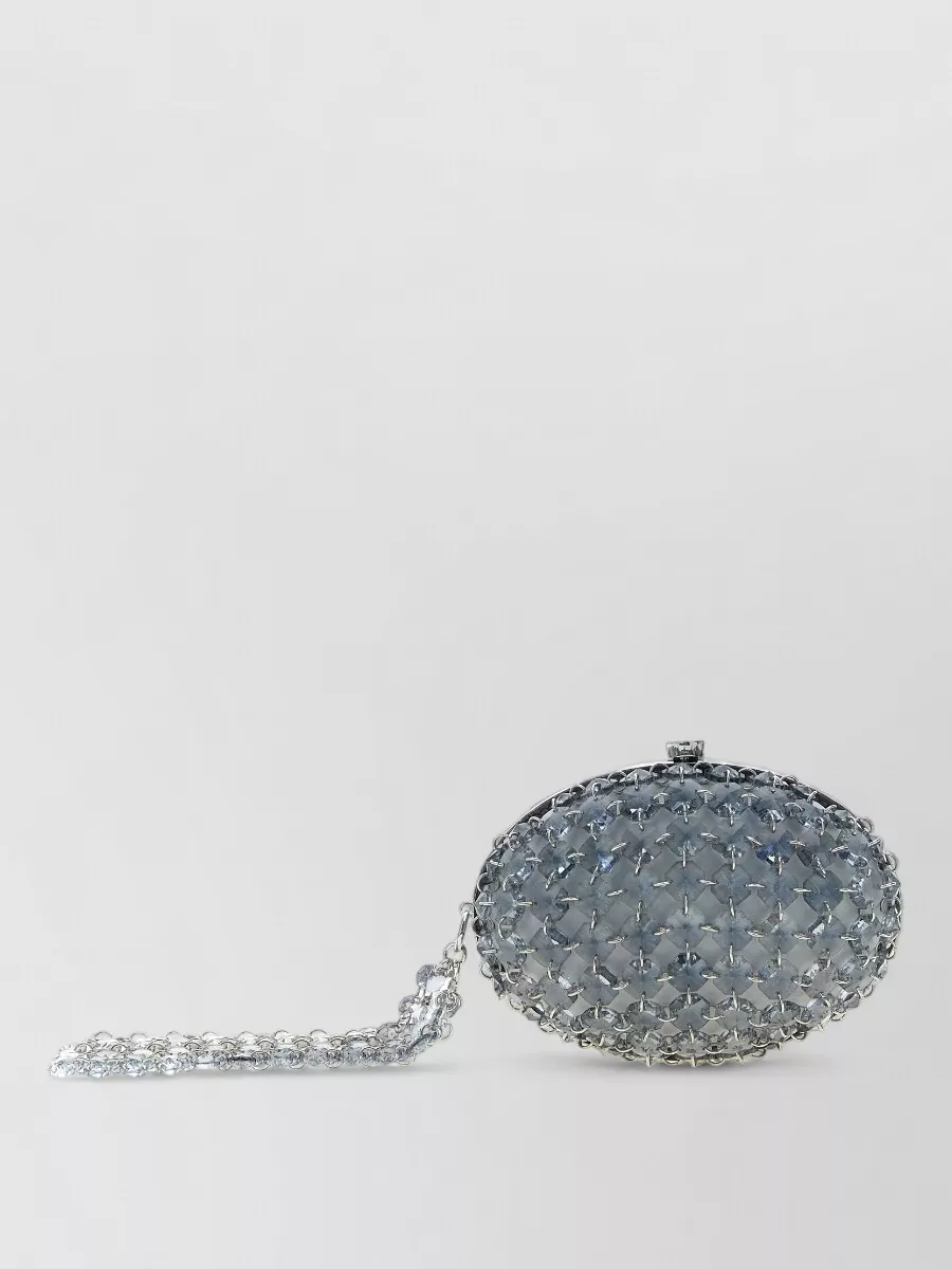 Self-Portrait mini satin clutch bag